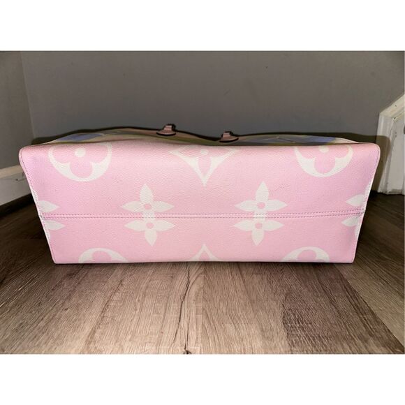 Louis Vuitton Monogram Coated Canvas Escale OnTheGo GM Tote Bag Pink Pastel - Picture 6 of 13
